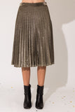 Sleigh Pleated Midi Skirt