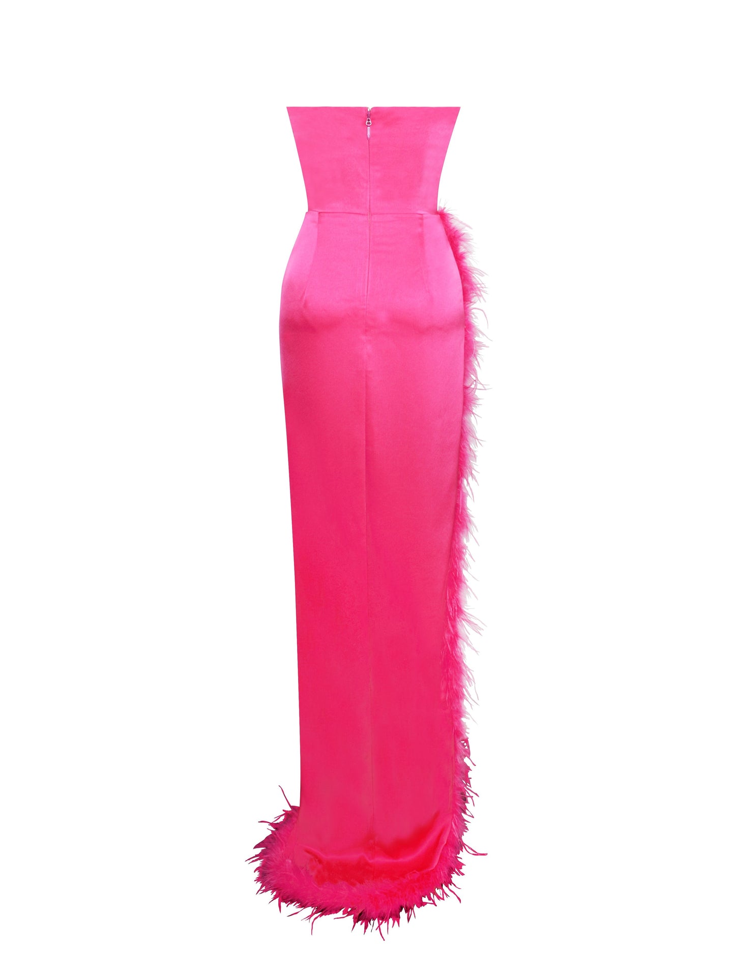 Perrin Feather Dress High Slit Gown