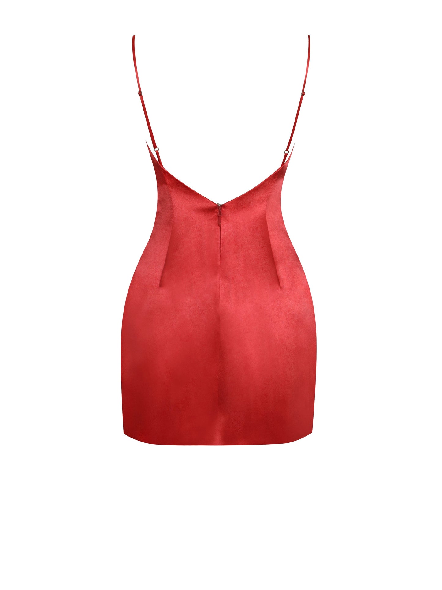 Xyla Red Satin Bow Mini Dress