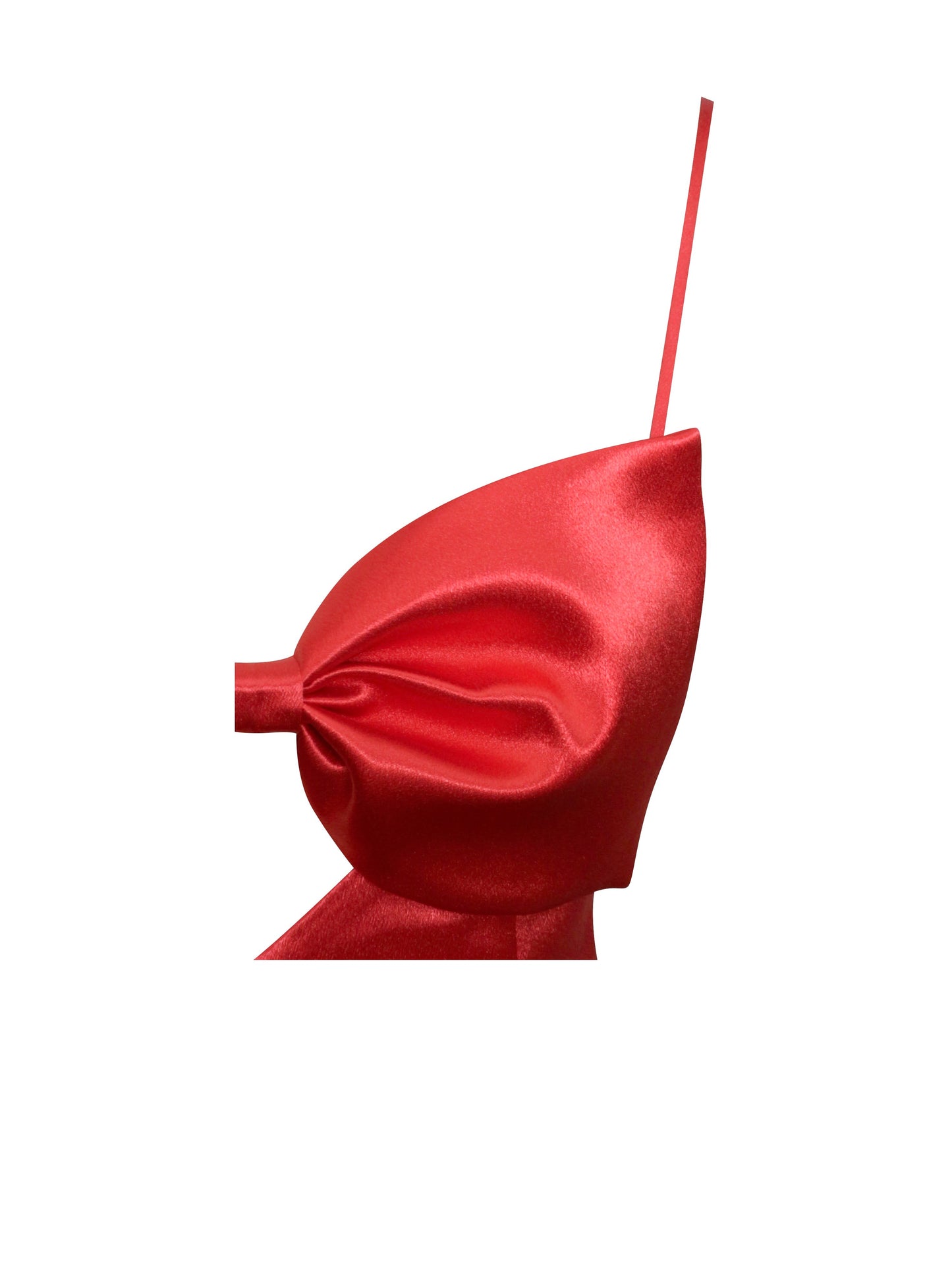 Xyla Red Satin Bow Mini Dress