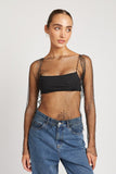 Olivia Rhinestones Net Top