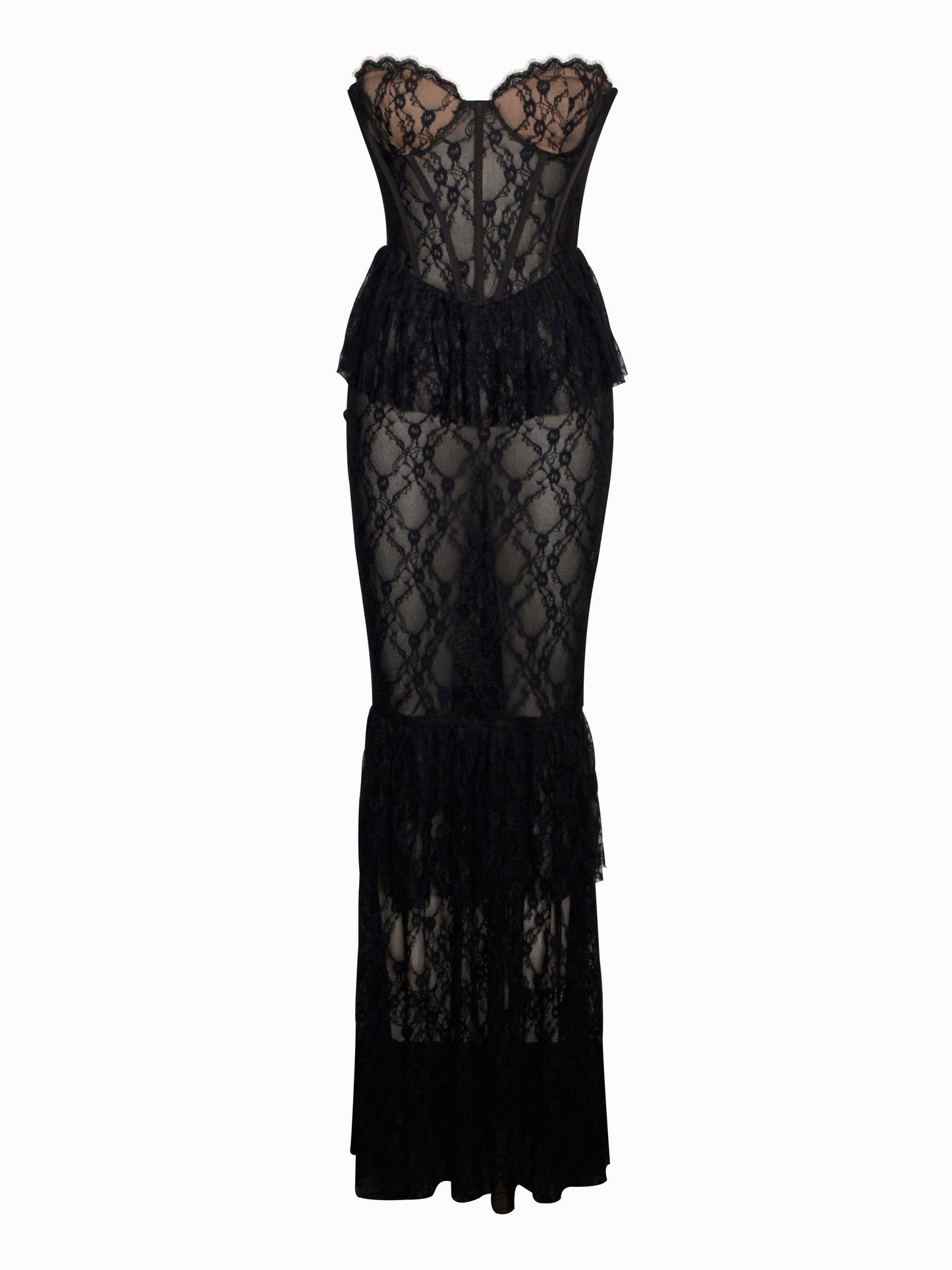 Quennell Lace Corset Maxi Dress