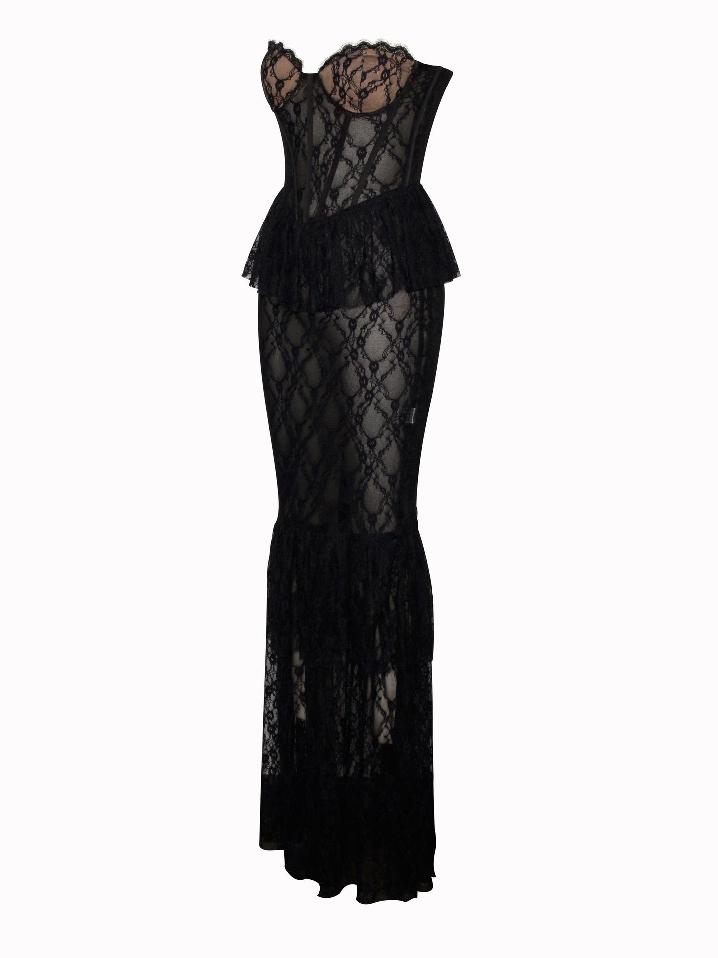 Quennell Lace Corset Maxi Dress
