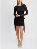 Alex Ruched Mesh Dress