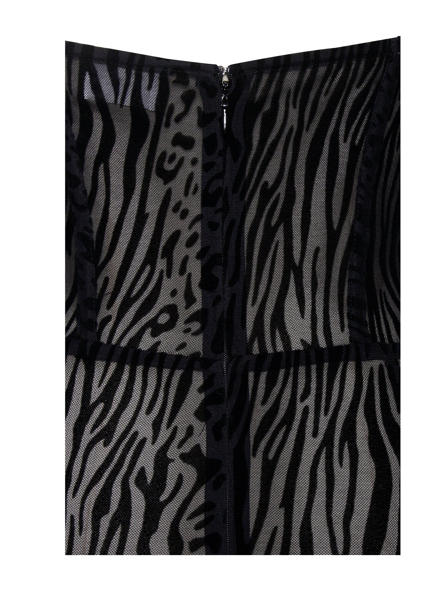 Ulani Burnout Velvet Detail Mesh Maxi Dress