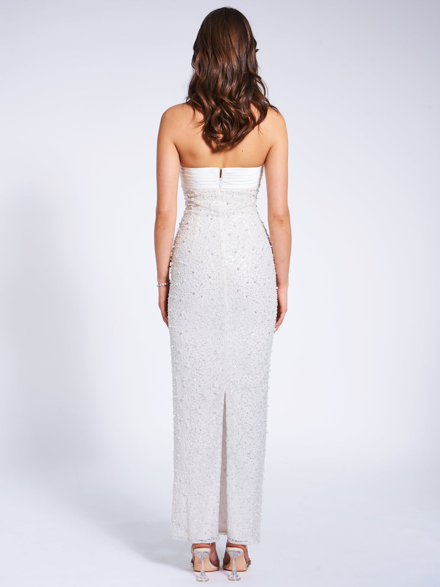 Lainey Sequin Pearls Beaded Maxi Dress