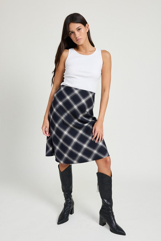 Courtney Bias A-Line Midi Skirt
