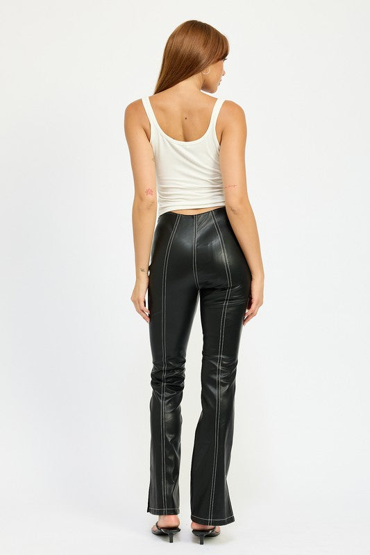 Malia High Waist Leather Pants