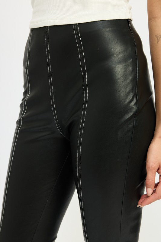 Malia High Waist Leather Pants