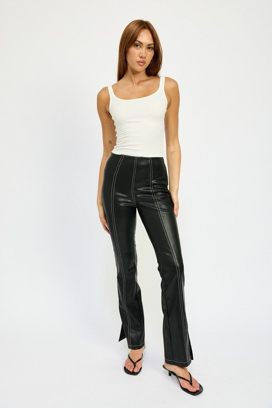 Malia High Waist Leather Pants