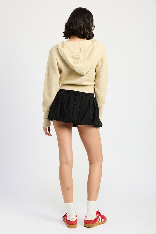 Lily Cropped Hoodie Zip Up