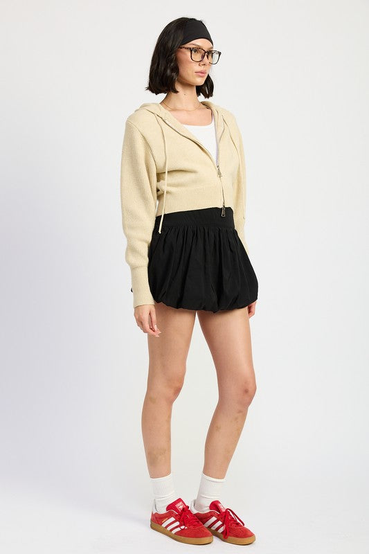 Lily Cropped Hoodie Zip Up