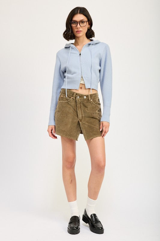 Lily Cropped Hoodie Zip Up