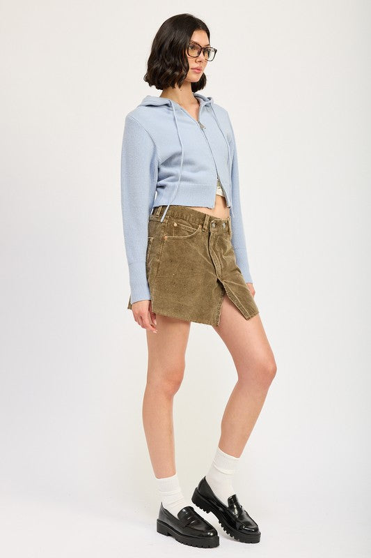 Lily Cropped Hoodie Zip Up