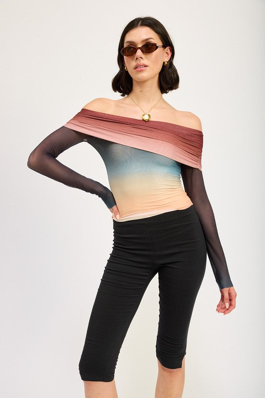 Adeline Off Shoulder Long Sleeve Top