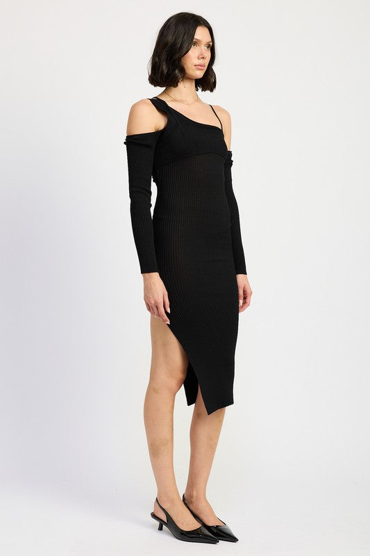 Off Shoulder Long Sleeve Maxi Dress