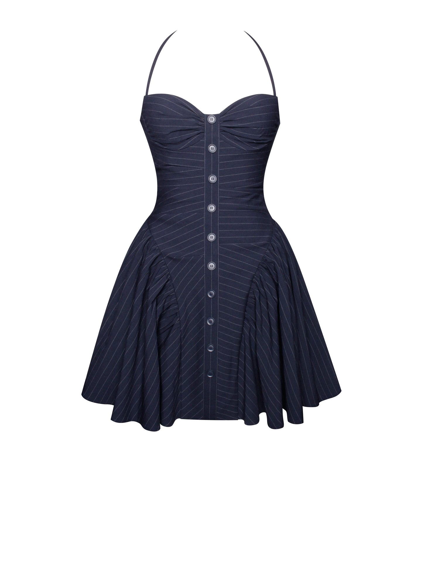 Melody Pinstripe Waist Mini Dress