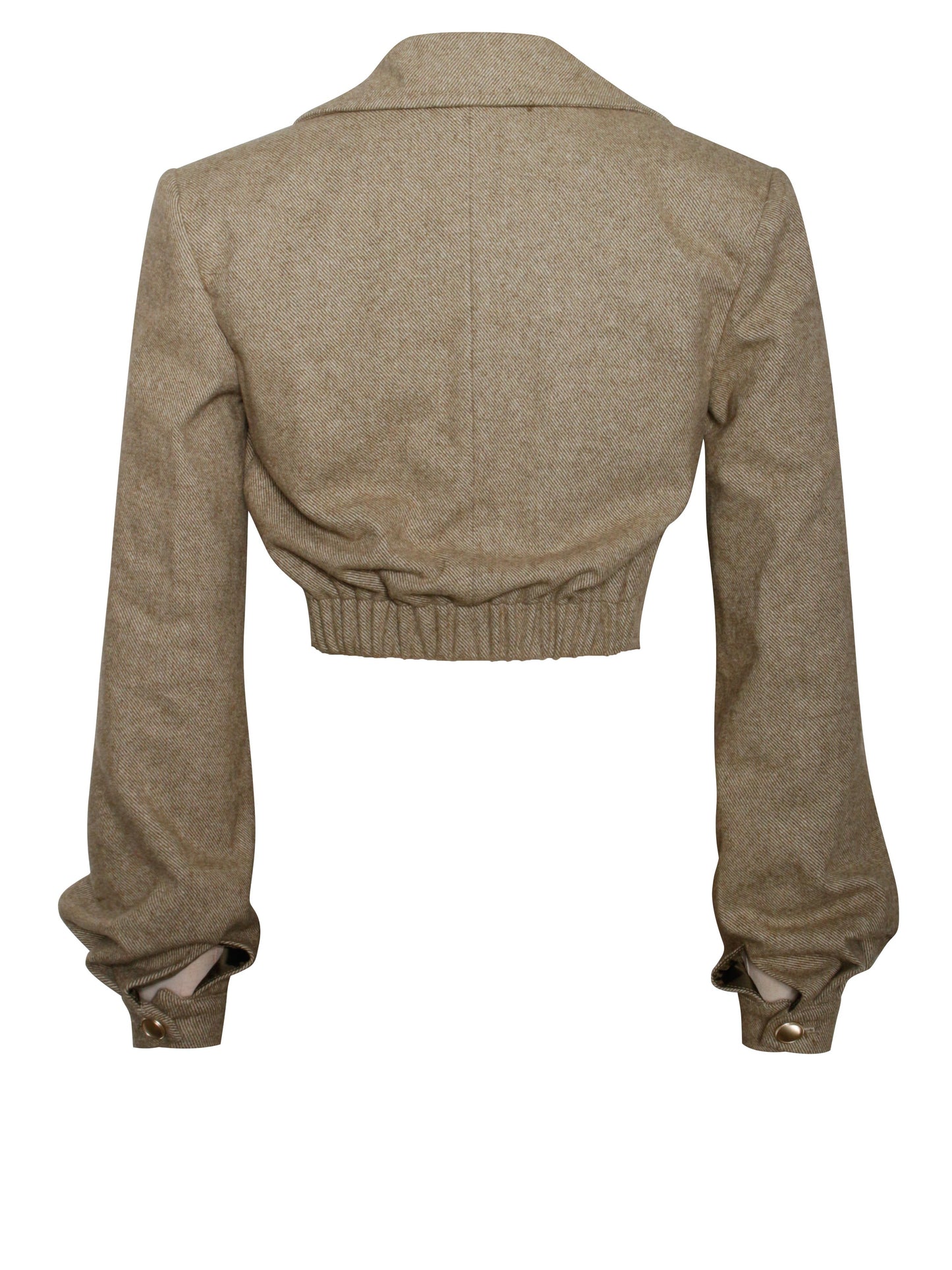 Bailee Vintage Cropped Wool Blend Blazer Jacket