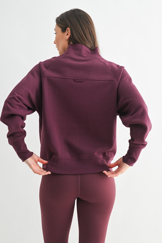Hearthline Fleece Mock Neck Sweater