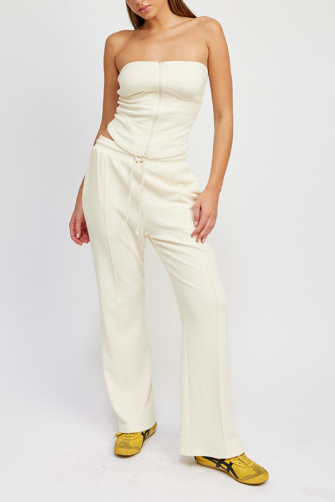 Lala Zip Up Tube Top