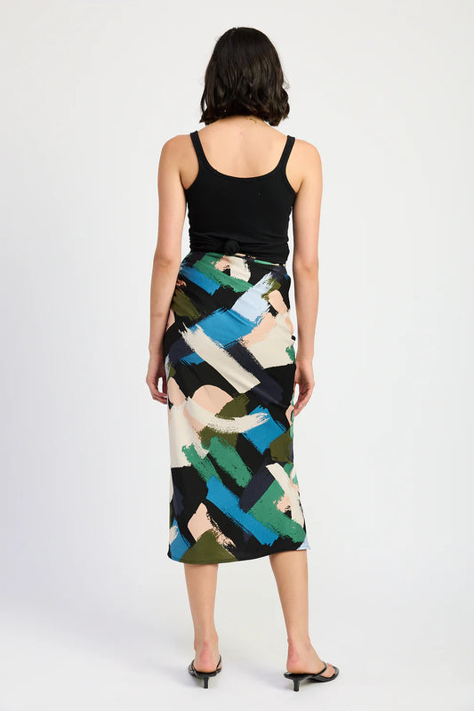 Clara Ruched Midi Skirt