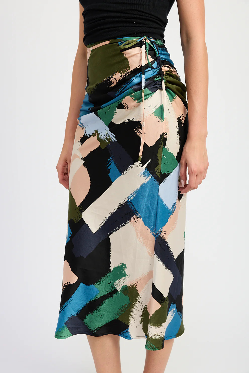 Clara Ruched Midi Skirt
