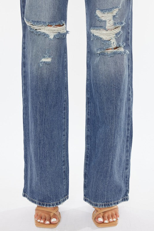 Kelly Ultra High-Rise Distressed 90s Flare