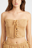 Terry Strapless Bustier Top