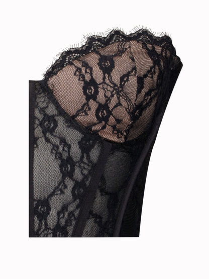 Quennell Lace Corset Maxi Dress