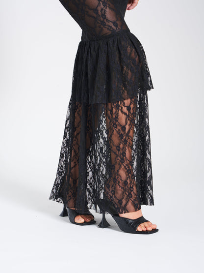 Quennell Lace Corset Maxi Dress