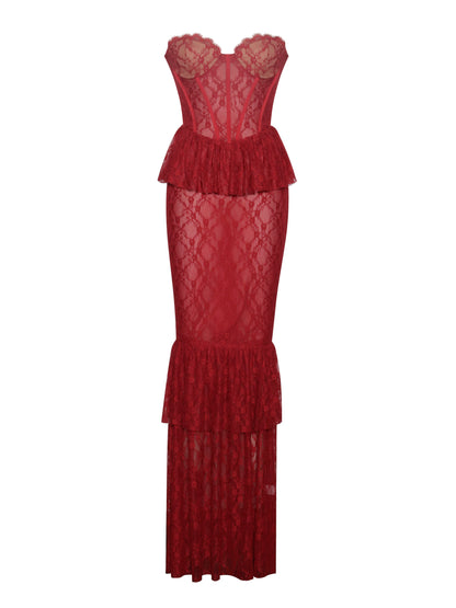 Quennell Lace Corset Maxi Dress