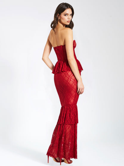 Quennell Lace Corset Maxi Dress