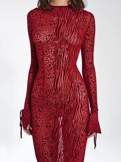 Waylynn Burnout Velvet Maxi Dress