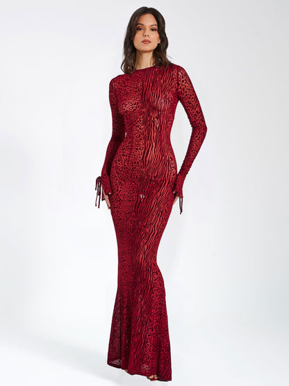 Waylynn Burnout Velvet Maxi Dress