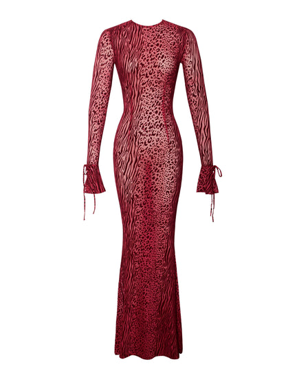Waylynn Burnout Velvet Maxi Dress