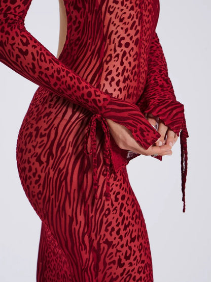 Waylynn Burnout Velvet Maxi Dress