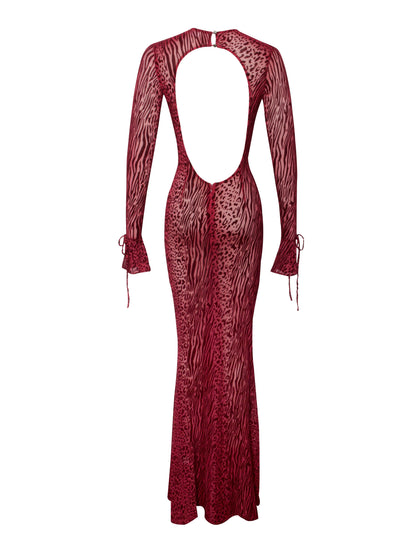 Waylynn Burnout Velvet Maxi Dress