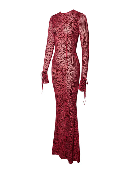 Waylynn Burnout Velvet Maxi Dress