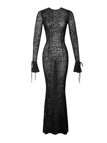 Waylynn Burnout Velvet Maxi Dress