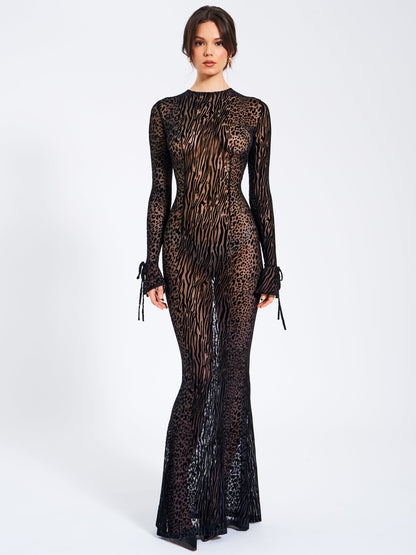 Waylynn Burnout Velvet Maxi Dress
