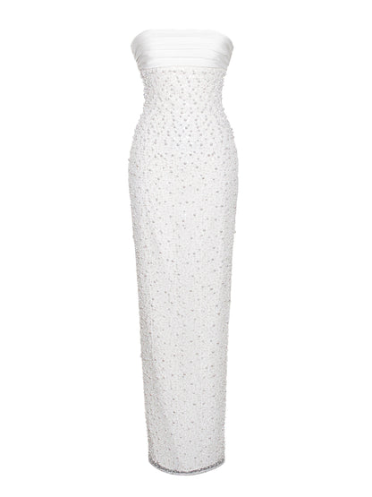 Lainey Sequin Pearls Beaded Maxi Dress