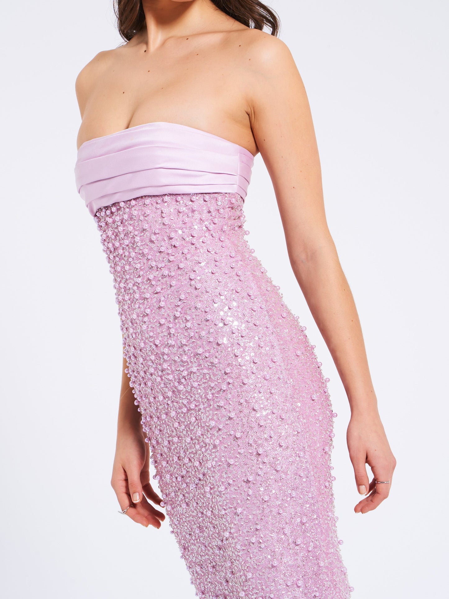 Lainey Sequin Pearls Beaded Maxi Dress