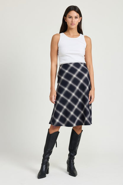 Courtney Bias A-Line Midi Skirt