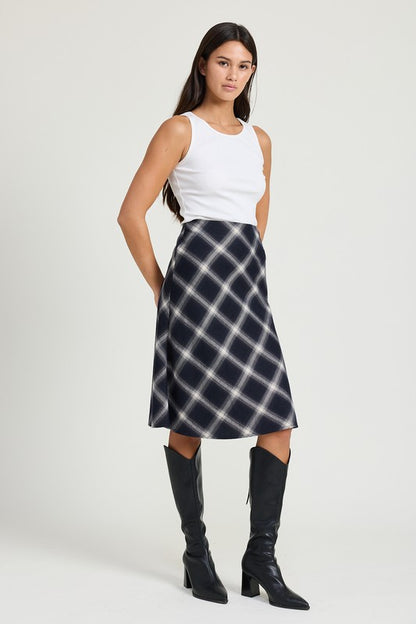 Courtney Bias A-Line Midi Skirt