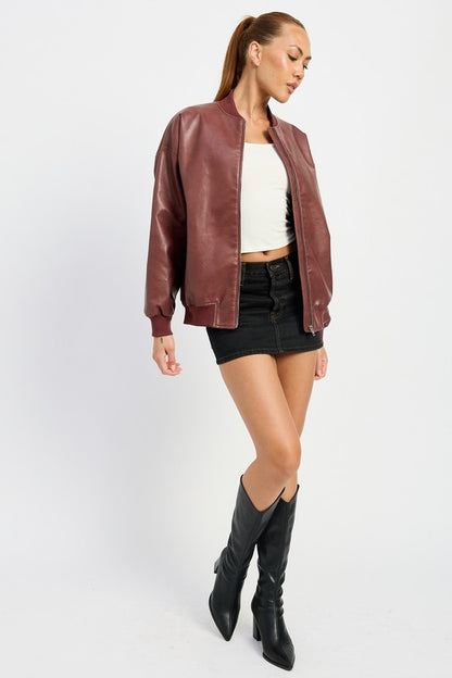 Aspen Leather Bomber Jacket Success