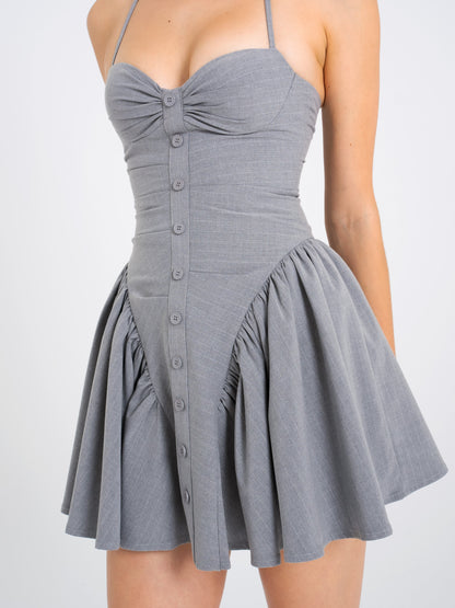 Melody Pinstripe Waist Mini Dress