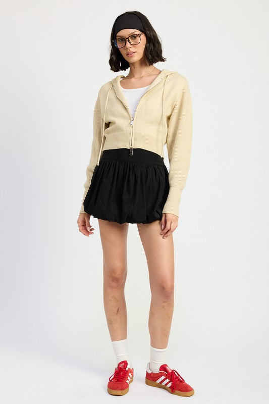 Lily Cropped Hoodie Zip Up
