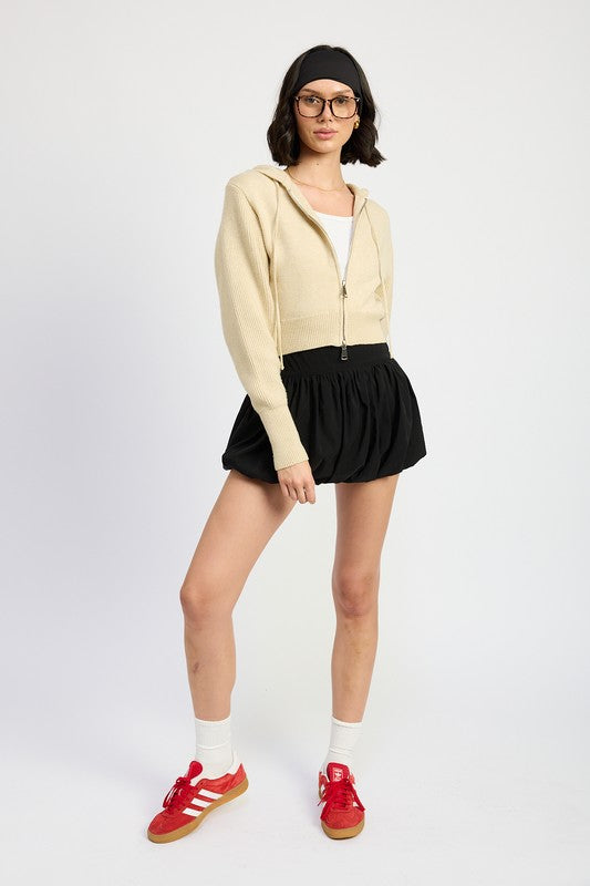 Lily Cropped Hoodie Zip Up
