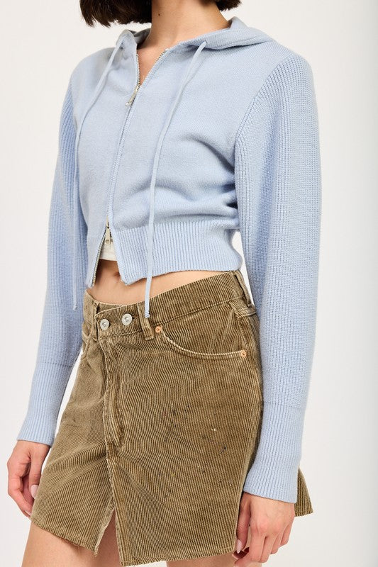 Lily Cropped Hoodie Zip Up