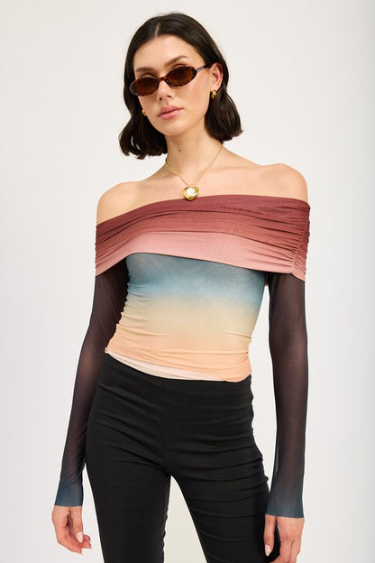 Adeline Off Shoulder Long Sleeve Top